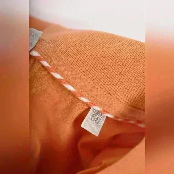 ERMENEGILDO ZEGNA Soft Orange Mercerized  Cotton Polo Shirt 56EU XL Romania - Picture 5 of 13